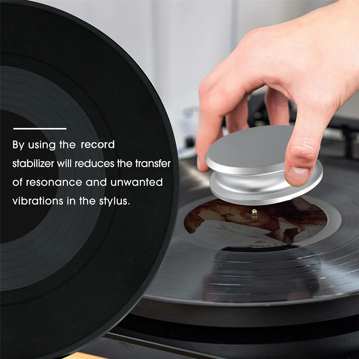 Morsetto bilanciato a disco stabilizzatore per dischi in vinile in alluminio per giradischi LP accessori per giradischi argento