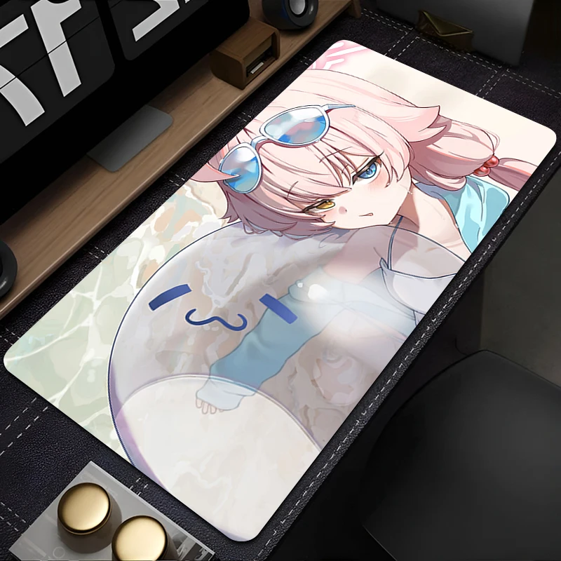 Gaming-muismat Blauw Archief Takanashi Hoshino Accessoires Kantoor Gamer Toetsenbord Bureaumat Antislipgrondmat PC Grote muismat