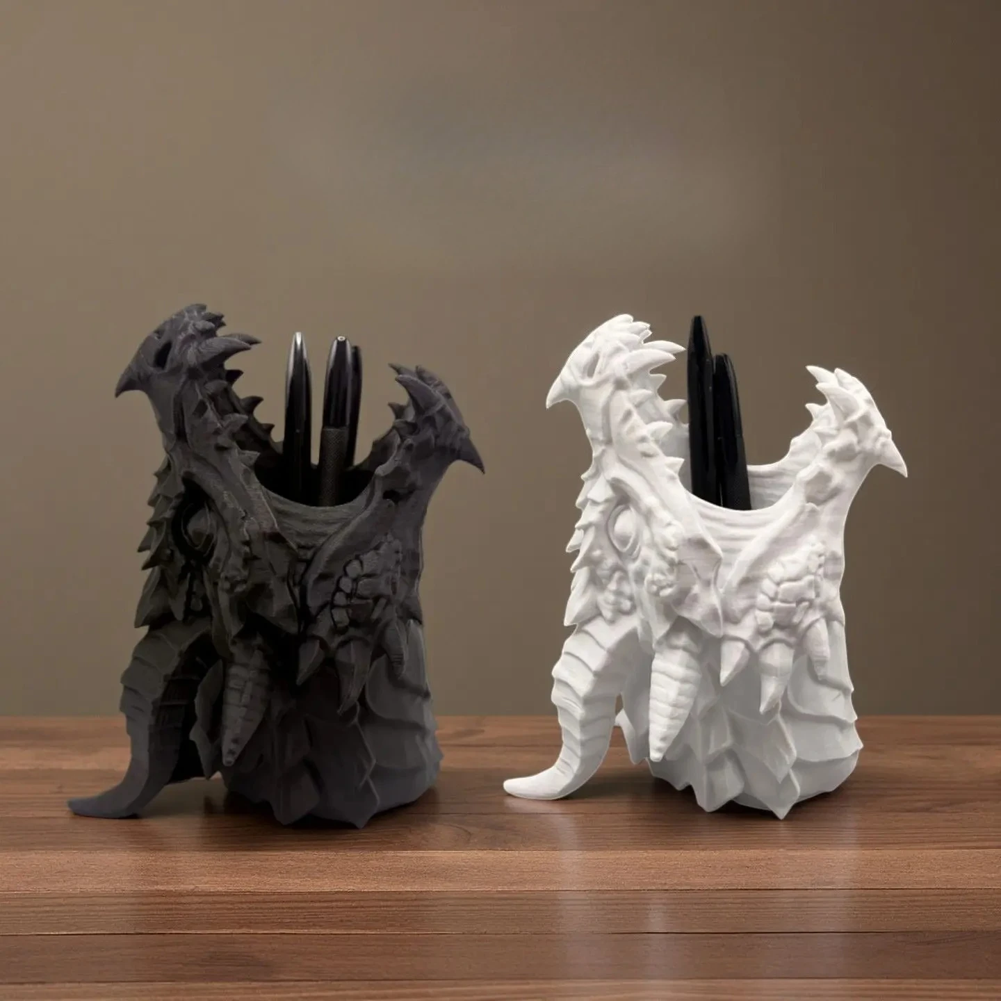 3D Gothic Dragon Head Storage Holder Multi-Functional Pen Storage Box Room Home Office Decoration Accessories Practical Gift