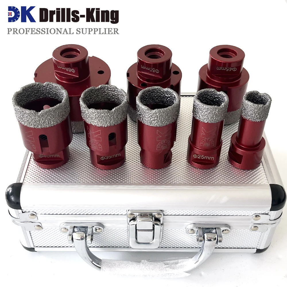 M14 Diamond Core Bit Set For Stone Granite Glass Marble Angle Grinder Bit Porcelain Tiles Crowns Hole Saw Set Matel Crowns 8PCS