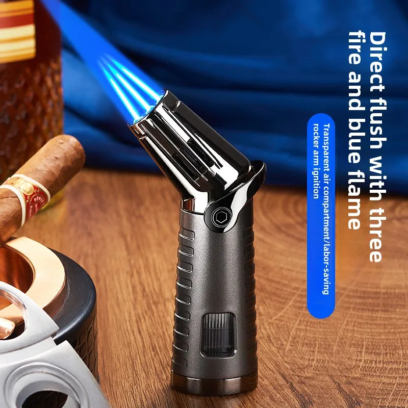 Gas Lighter Cigar Lighter Torch Fire Jet High Firepower Windproof Spray Gun Kitchen Cooking Smoking Accessories Gift for Men