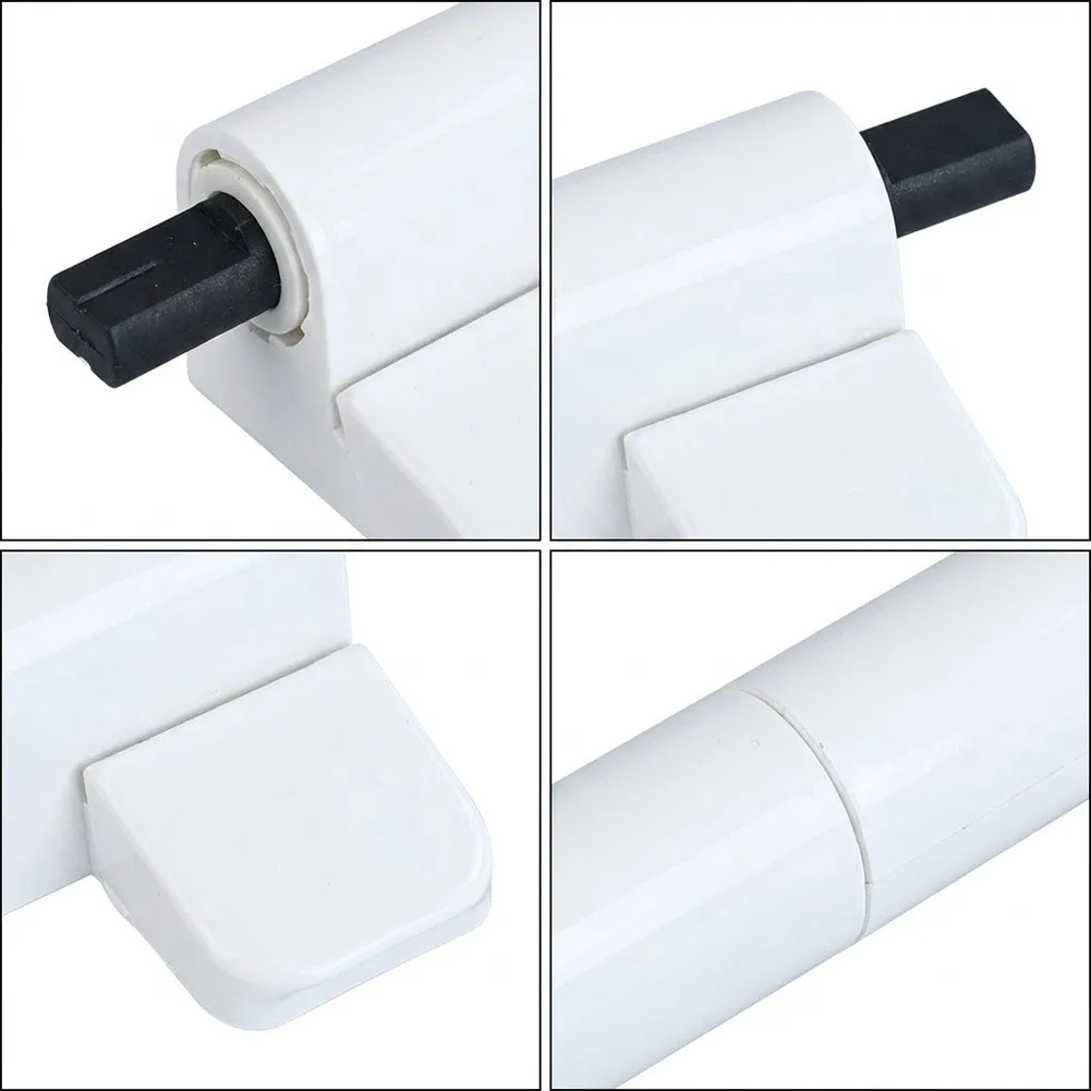 For Daily Bathroom Use White Toilet Seat Hinge Kit Dampening Mechanism Cover Plates Included Slow Closing Function