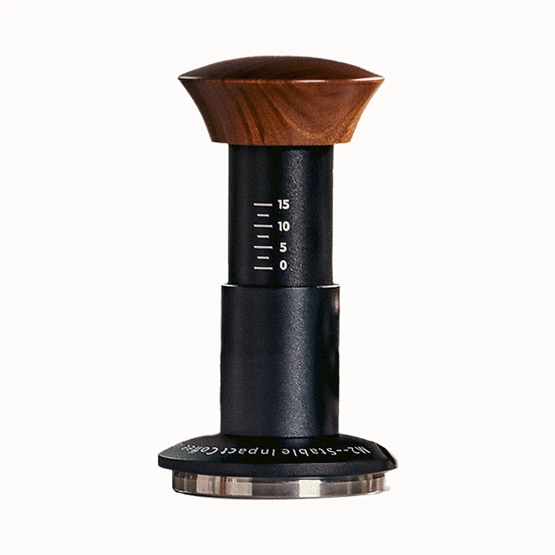 Coffee Tamper Espresso Tamper with Calibrated Spring Loaded Tamper with Ripple Base Coffee Distributor Tool 58mm-A68X