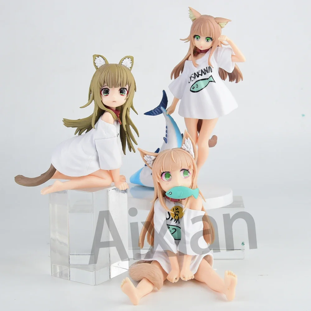 Aixlan My Cat Is A Lovely Girl Anime Figure Soybean Kawaii PVC Action Figure Collectible Model Doll Toy