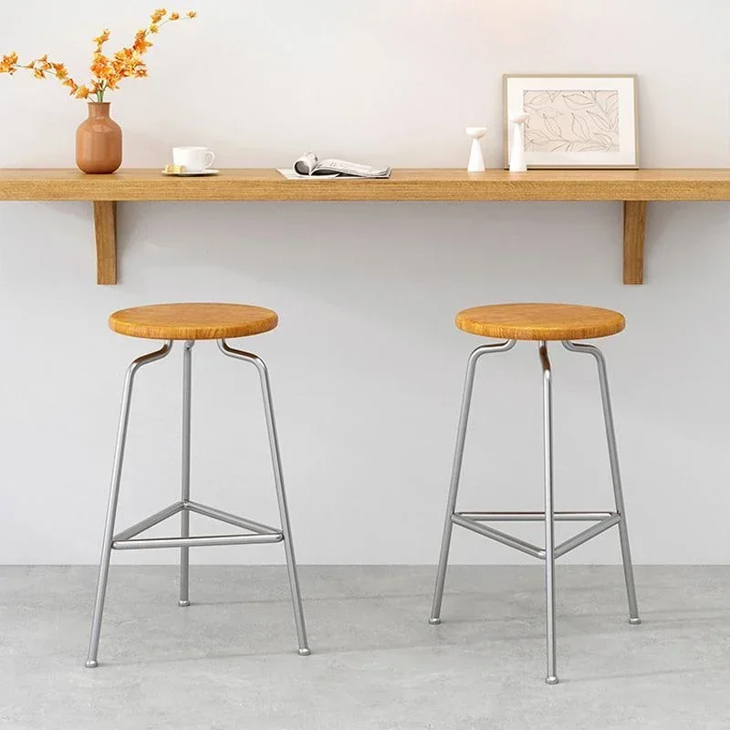 

Salon Modern Bar Stools Nordic Designer Backrest Reception High Chairs Industrial Ergonomic Taburetes Altos De Cocina Furniture