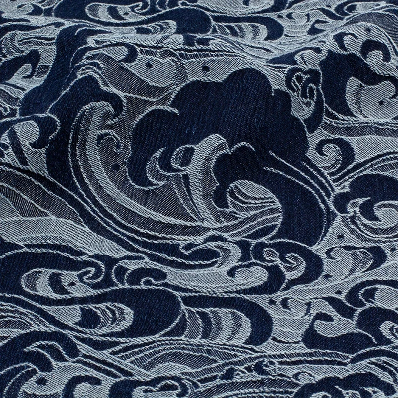 

Hailang Жаккардовая джинсовая ткань в китайском стиле Брюки Пальто Подушка Дизайн одежды Diy Шить ткани Модная оптовая продажа по метрам