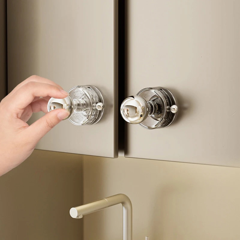 Nuevo Manija de puerta con ventosa impermeable, manija de puerta corredera portátil reutilizable, manija de puerta de armario antideslizante para baño