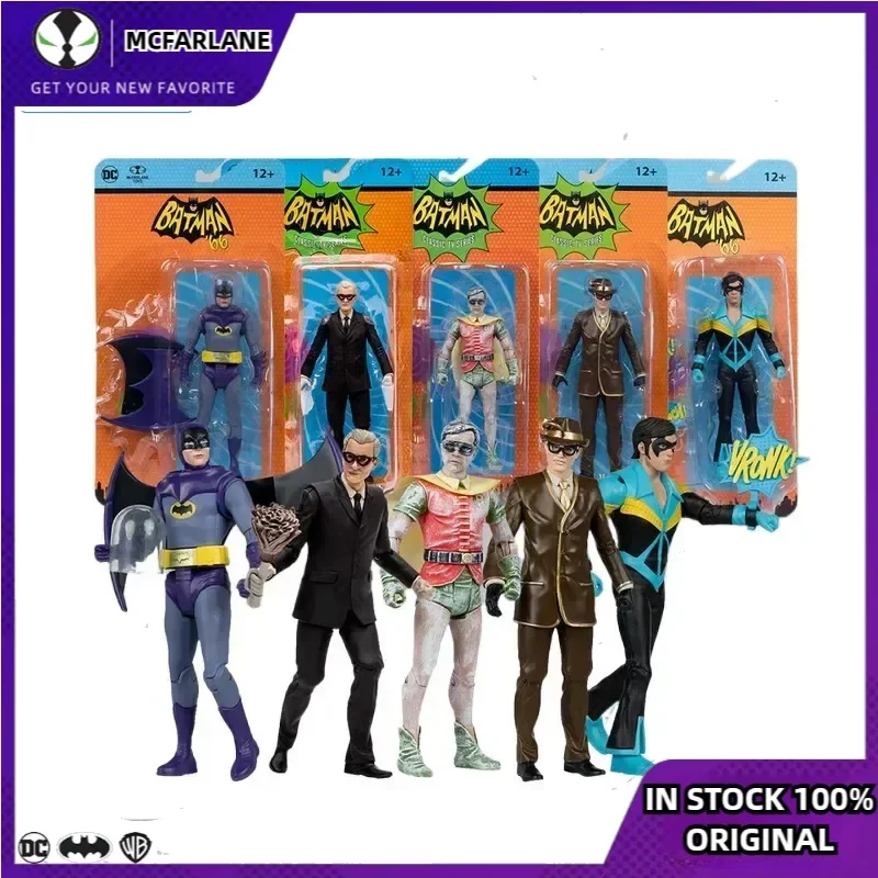 Original McFarlane DC Retro Batman 66 Movie Action Figure Collection Nightwing Toy Gift