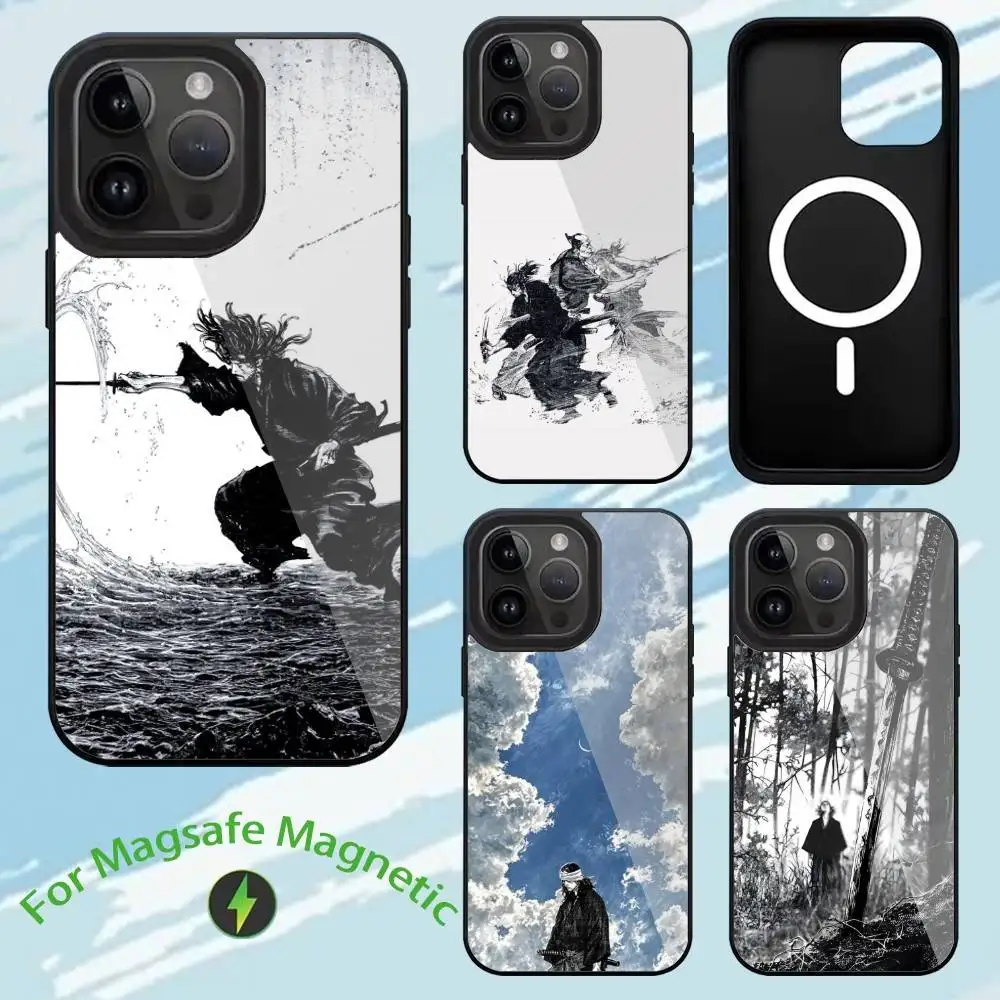 

Comics V-Vagabond Phone Case For iPhone17,16,15,14,13,12,11,Plus,Pro,Max For Magsafe Wireless Charging case