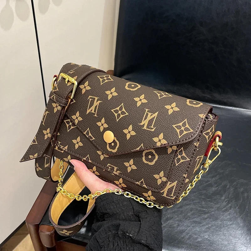 

Модная кожаная сумка через плечо — женская сумка с плечевым ремнем, классический дизайн от дизайнерского бренда