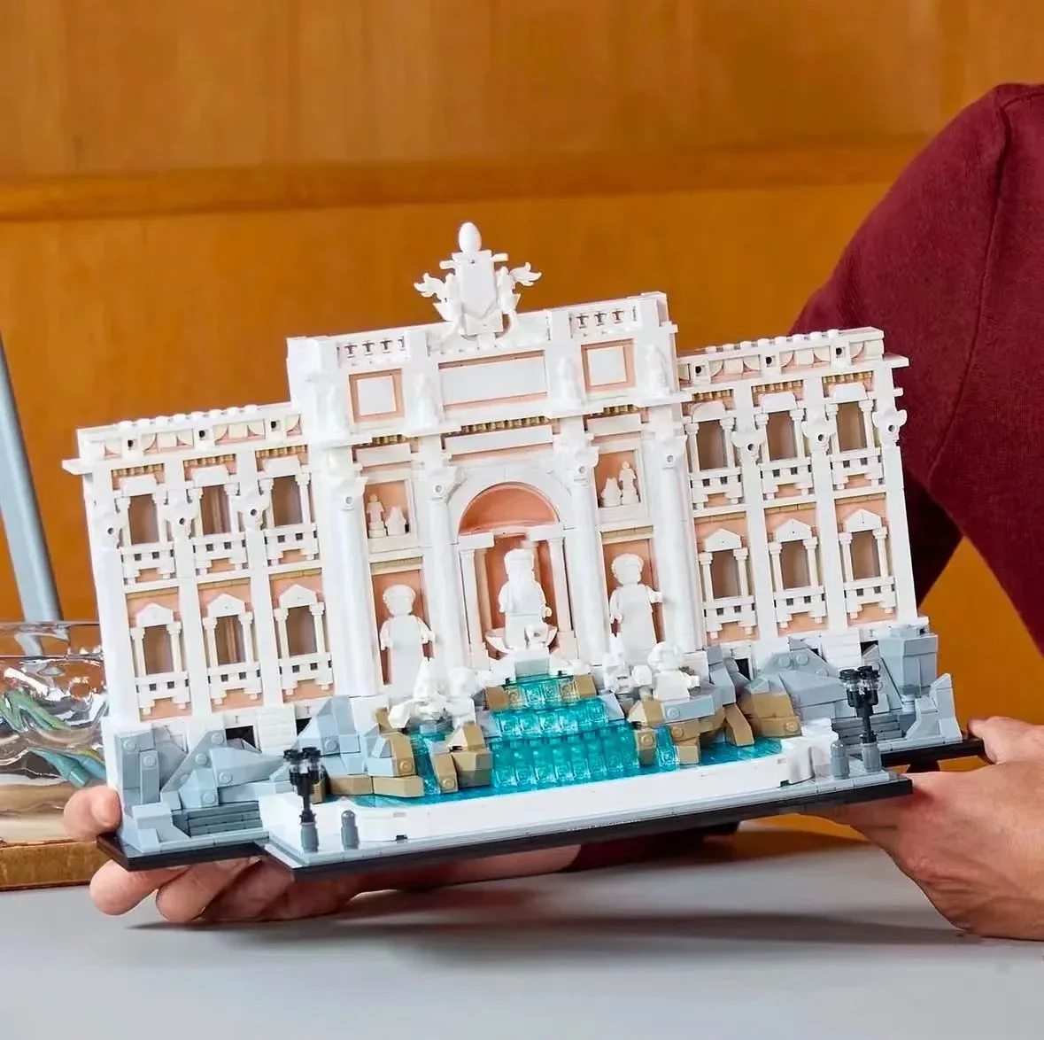 

New Architecture 21062 Trevi Fountain Model Kit Iconic Italy Roman Landmark Building Blocks Bricks Display Toys For Children