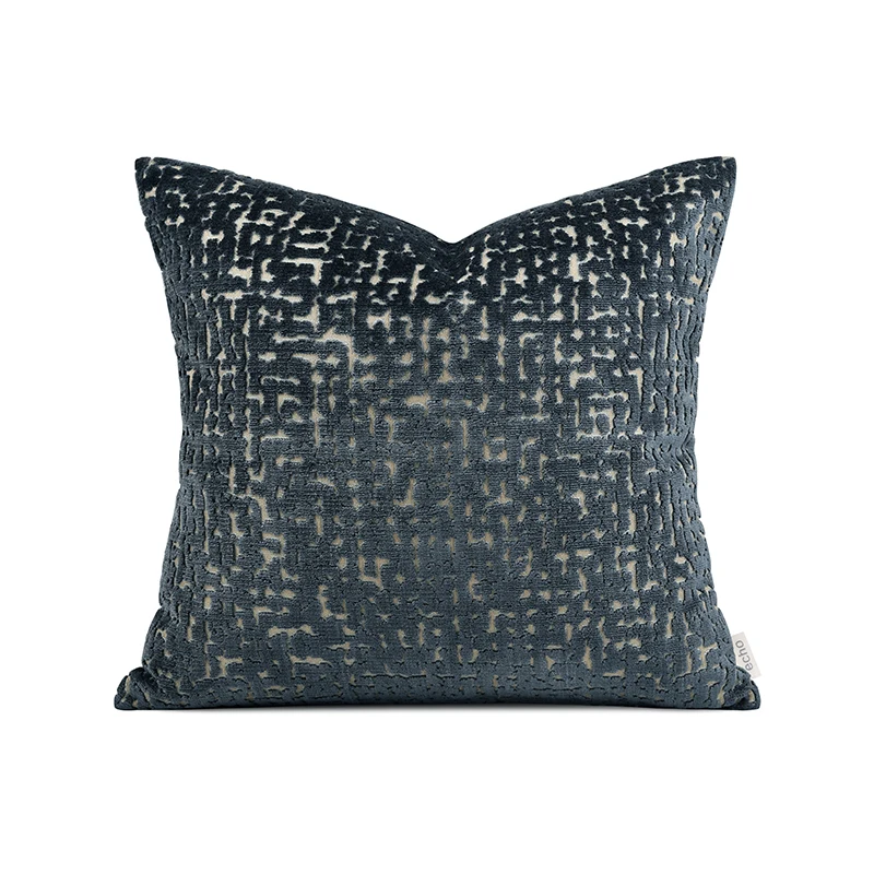 

Gray Blue Pillows Velvet Cushion Case Luxury Decorative Pillow Cover For Sofa 48x48 Modern Living Room Home Decorations