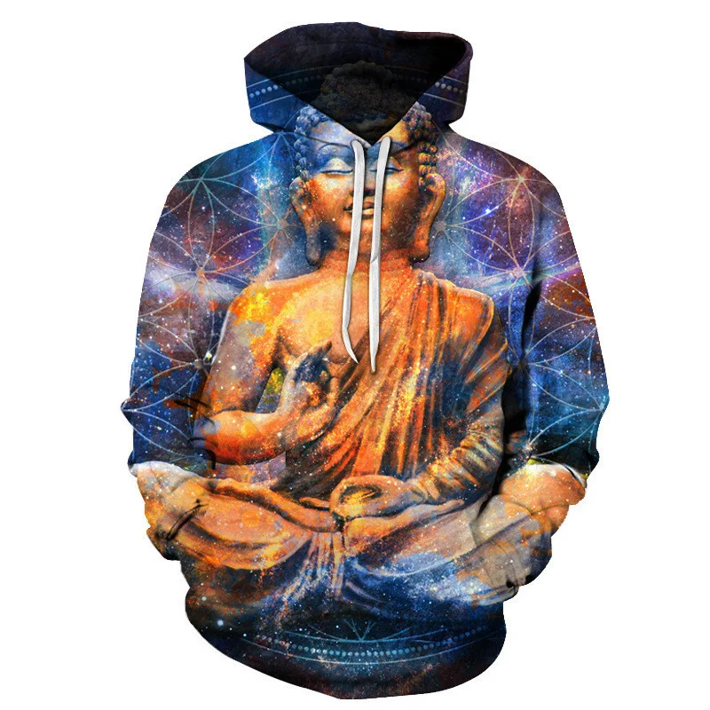 

Shakyamuni Buddha Graphic Hoodie For Men Buddhism 3D Printed Sweatshirt Fashion Casual Pullover Unisex Long Sleeve Hoodies Tops