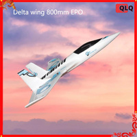 Qlq Remote-controlled Aircraft Model Fixed Wing 800mm Wingspan Whiteboard Racing Delta Epo Aircraft Toy Children's Gift