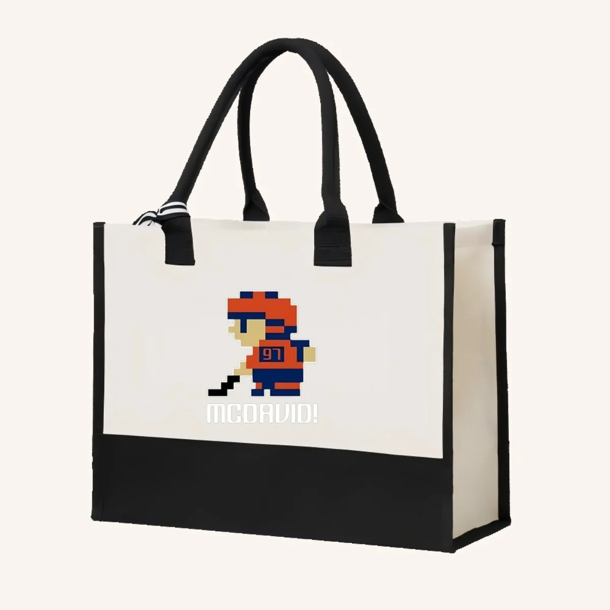 MCDAUID 2026 جديد وصول موضة عملية واسعة قابلة لإعادة الاستخدام حمل حقيبة نمط طباعة 2 لهجة الثقيلة حقيبة كتف كبيرة للجميع