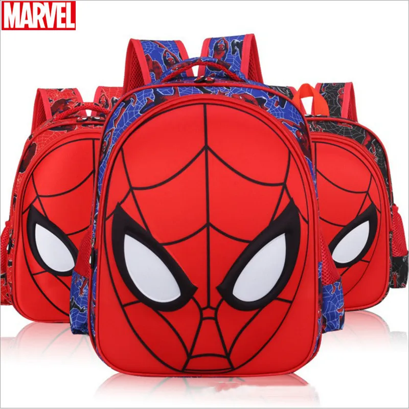 

Marvel Orthopedic School Bag Spider Man Primary Student Shoulder Backpack Large Capacity Light Water Proof Kids Gifts Mochilas