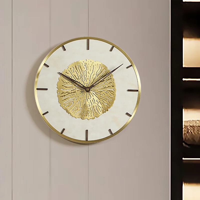 Nordic Luxury Wall Clock Metal Gold Large Wall Watches Home Decor Living Room Creative Clocks Wall Decor Duvar Saati Gift FZ197