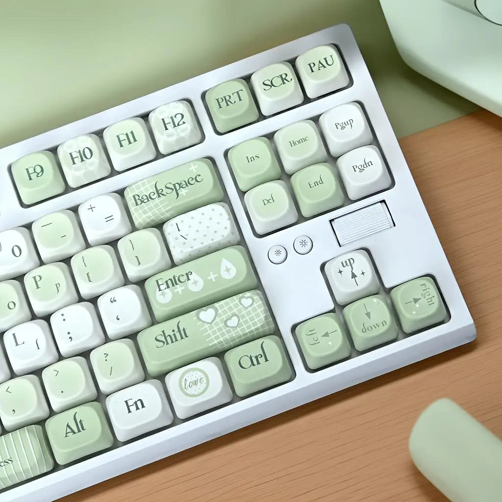 87 Keys 3Mode Mechanical Keyboard Bluetooth 2.4G Wired RGB Backlit Custom Keyboard With Green PBT Keycaps For Gaming Office
