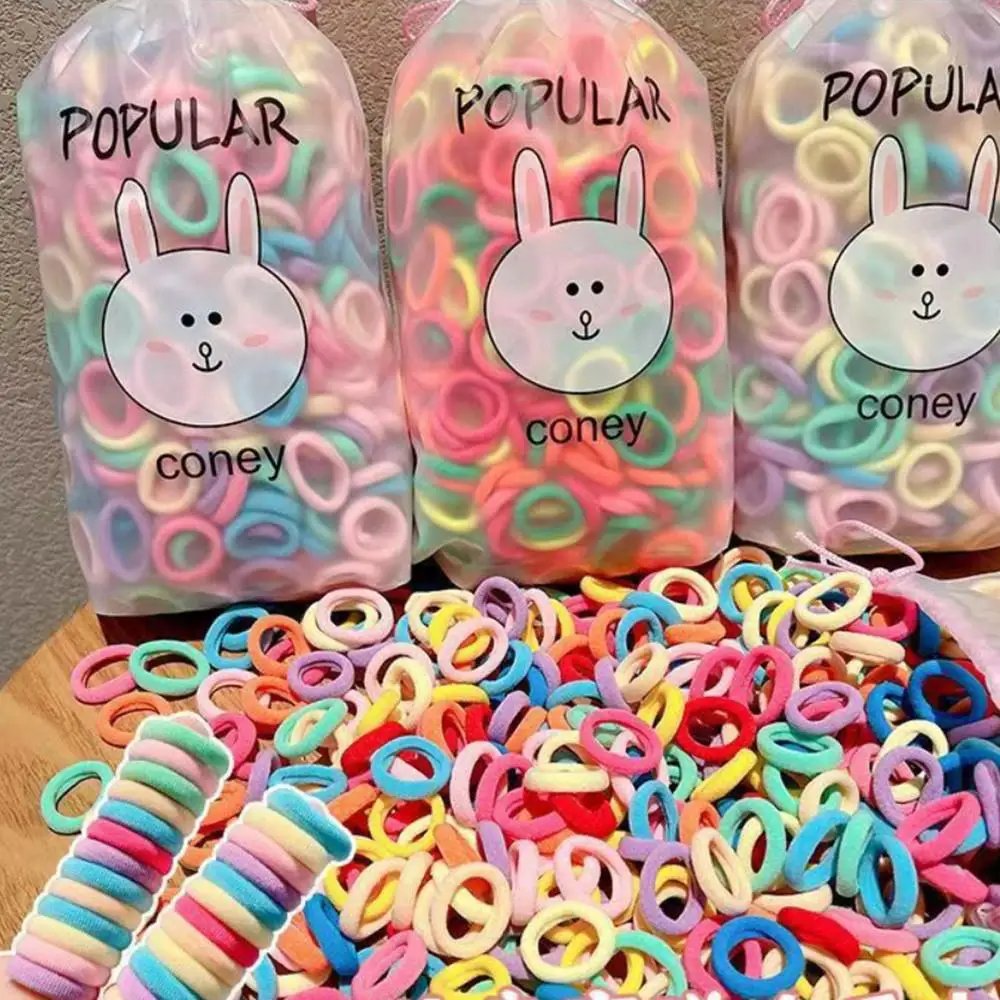 

100pcs Colorful Small Rubber Bands Hairband for Kids Children's Hair Tie Non Damaging Elastic Hair Bands Girls Hair Accessories