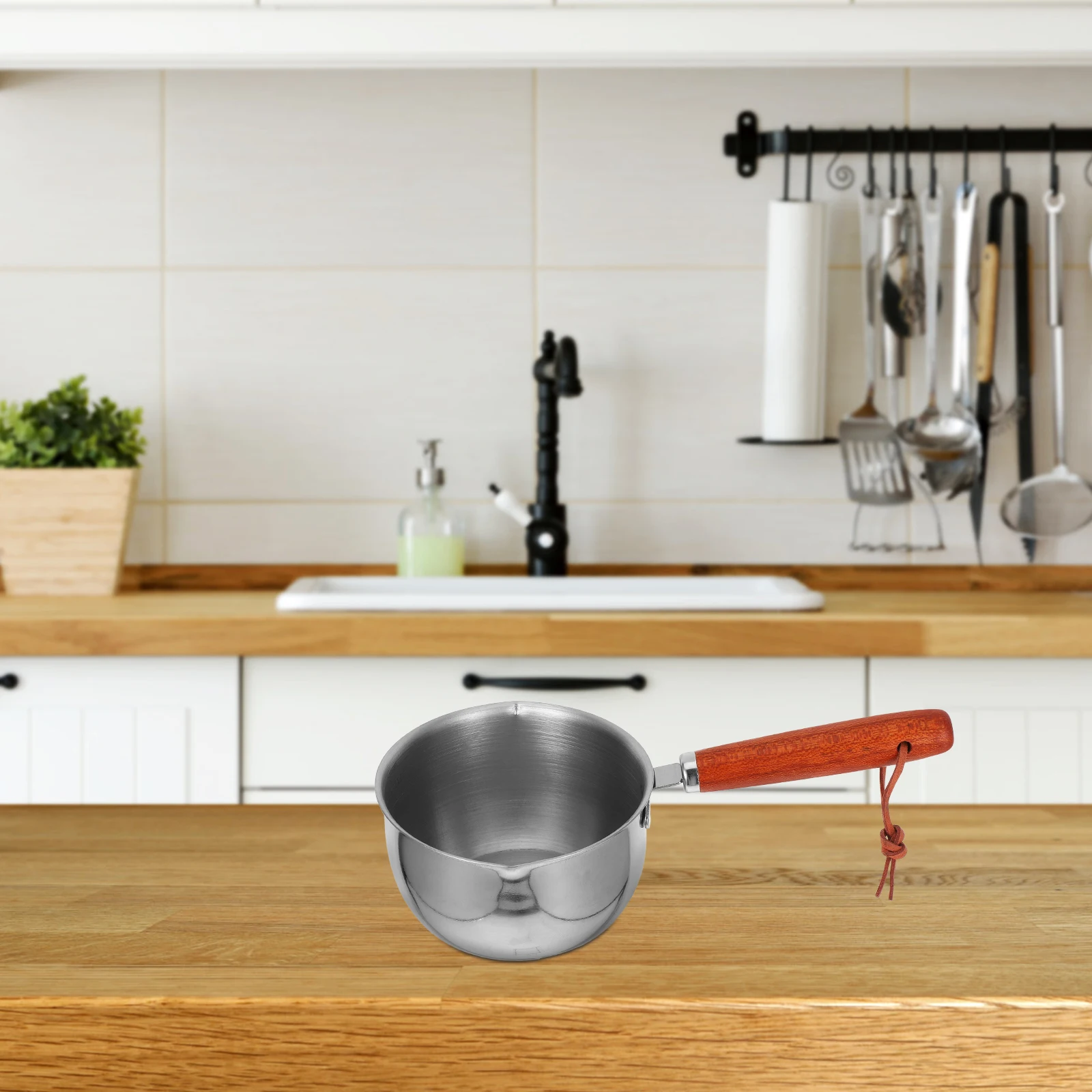 

Mini Stainless Steel Oil Pouring Pot 300Ml Multifunctional Hot Butter Chocolate Melting Saucepan Essential For