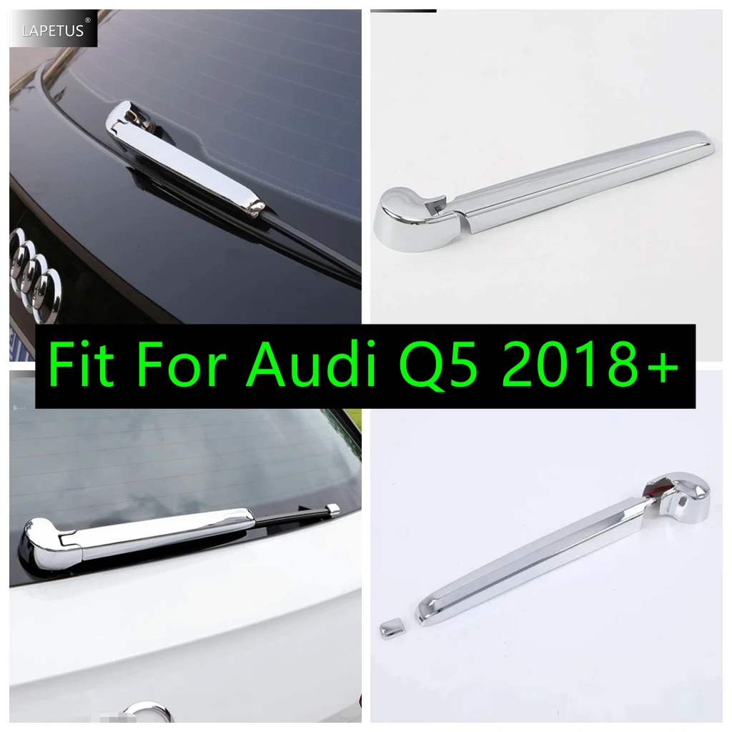 

Chrome Car Rear Windshield Window Windscreen Rain Wiper Decor Frame ABS Exterior Accessories Cover Trim For Audi Q5 2018 - 2023