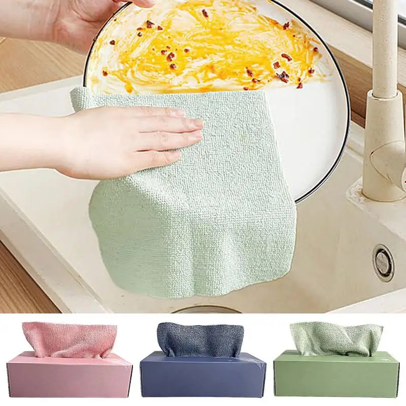 Disposable Microfiber Cloth Reusable Kitchen Pull-Out Cloths Cleaning Household Gadgets Rags Durable Napkin For Kitchen Tool