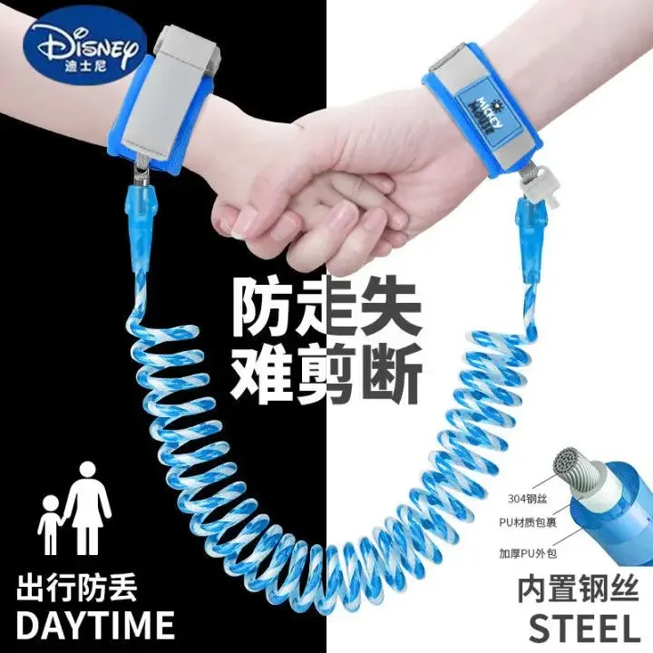 Disney Mickey printed children's anti-lost rope new cartoon kawaii creative baby walking artifact safety anti-lost traction rope