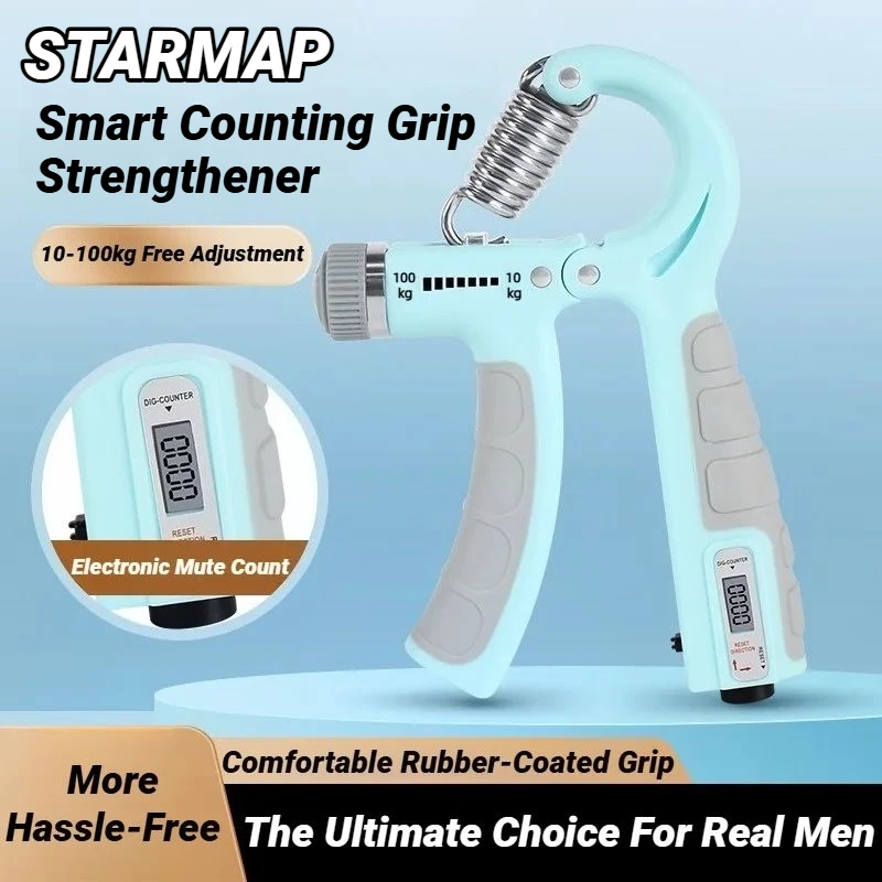 With Counter Wrist Forearm And Exerciser For Muscle Building Strength 10-100Kg Adjustable Hand Grip Strengthener Trainer