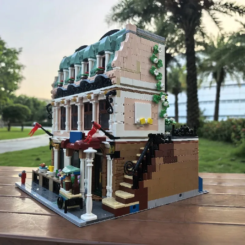 2693 Uds. Experto creativo MOC Boutique Museo de Bellas Artes bloques de construcción ciudad vista a la calle cafetería modelo juguetes de montaje regalo para niños