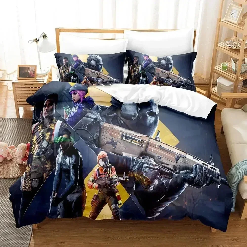 

Game XDefiant Bedding Set Duvet Cover Sheet Printed Bed Set Pillowcase Bed Full Queen King Size Comforter Bedroom