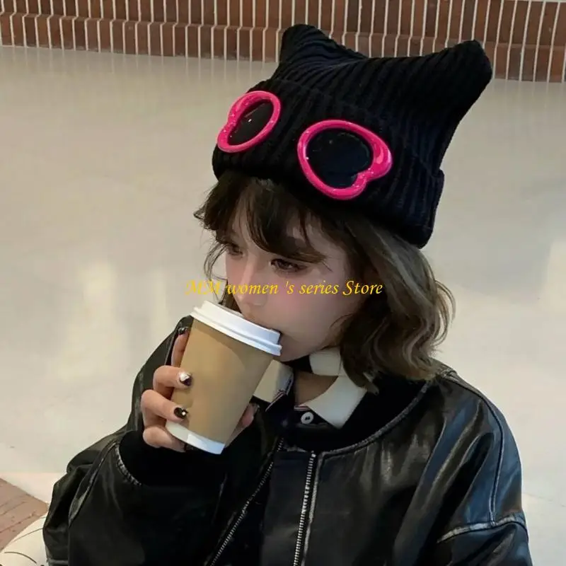 Q39C Sofisticati cappelli unisex Cappello invernale sfocato da esterno Cappello protettivo fatto a mano