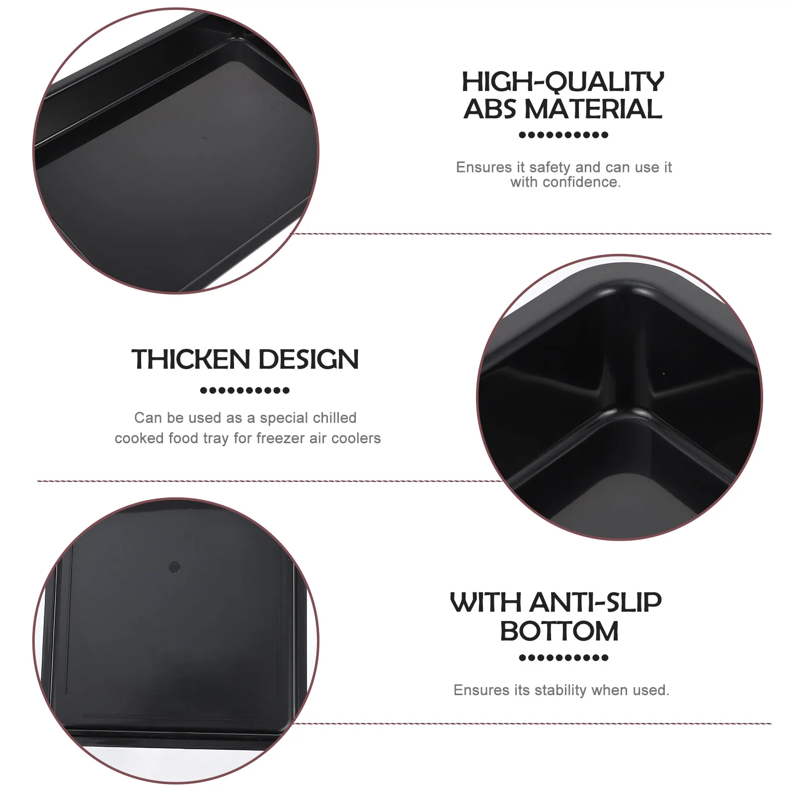 

Fresh Meat Tray Thicken Stackable Plastic Storage Container For Supermarket Kitchen Seafood Pork Fresh-Keeping Practical Tray