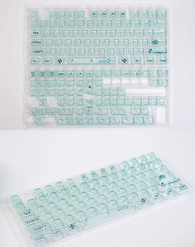 Imagem -05 - Verão Lemontheme Keycaps Gift Conjunto Teclas Pudim Bonito Pbt Transparente SA Perfil Keycap para mx Switch Mchanical Keyboard Key Cap