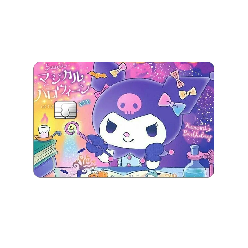 

Наклейки для карт Kuromi: водонепроницаемые, креативные, для студенческих проездных, ID-карт, документов, мемов, кредитных карт, декоративные этикетки, подарок на день рождения