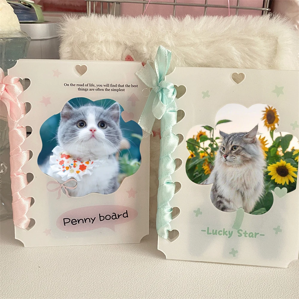 Ins Creative Ballet Style Card Set, Sweet Korean Style Idol Photocard Holder, Bow Ribbon Card Cover, Protector Case, Card Cover