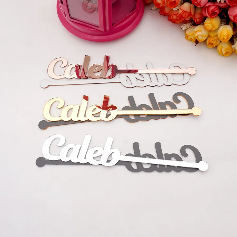 Personalized Name Lovely Wedding Or Birthday Party Decoration Cocktail Accessory Drink Stirrers Guest Souvenir Gift 19cm