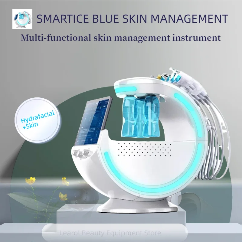 

7 in 1 10MP Skin Analyzer RF Score Smart Ice Blue Spa Machine Oxygen generator Skin Resurfacing Skin Management Airbrush。