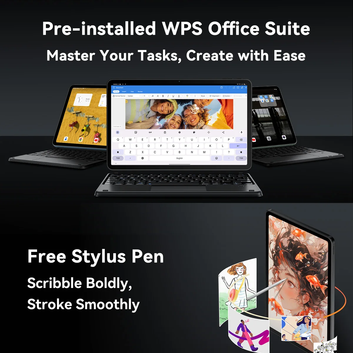 Blackview MEGA 2 Tablet PC 12+256GB 9000mAh 12 Inch FHD+ IPS Display Android 15 Widevine L1 AI Main Camera Pad PC Blackview Pad