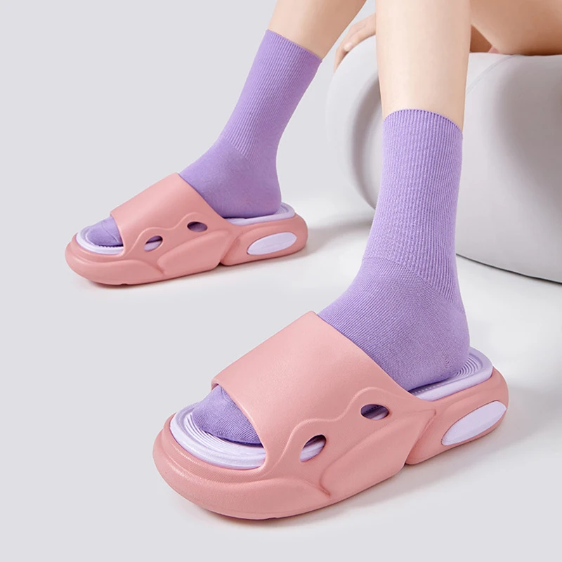 Rimocy Fashion Mix Color EVA Slippers Women 2024 Summer Thick Sole Outdoor Slippers Woman Casual Non-Slip Platform Slide Sandals