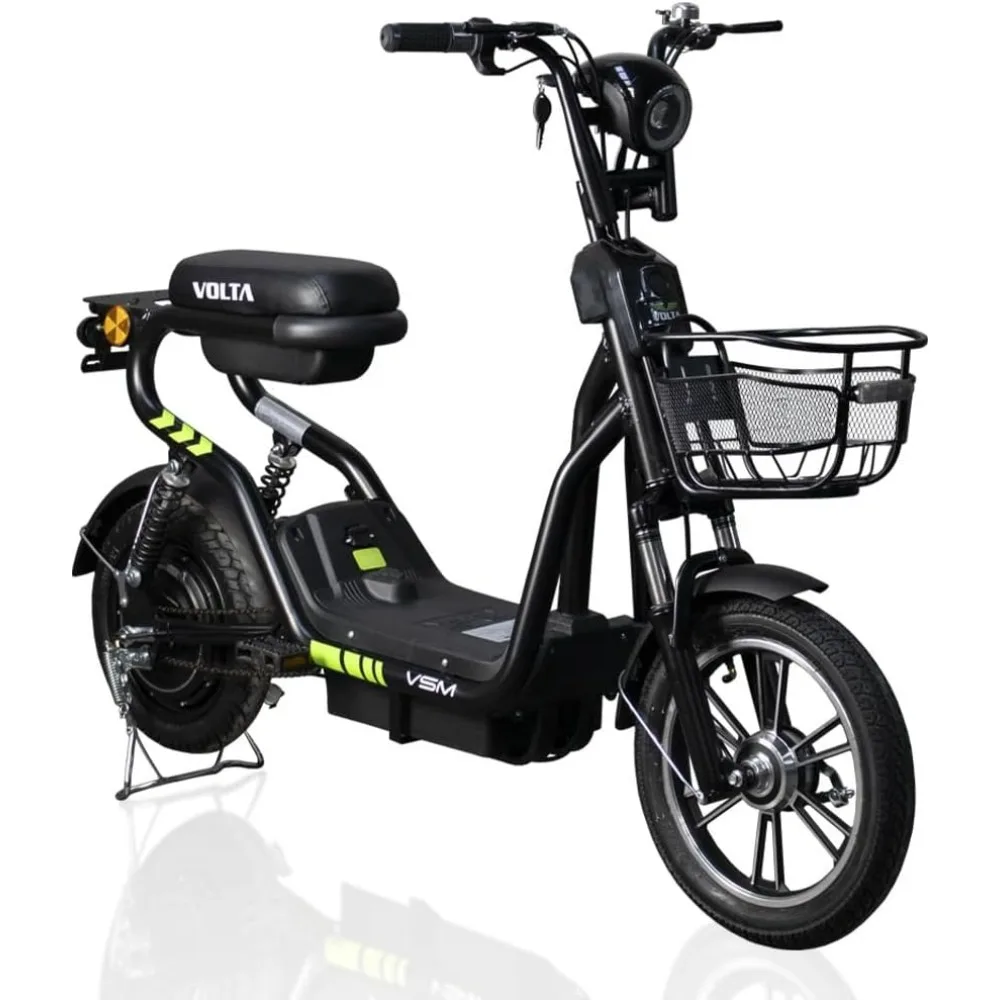 

Electric Bike for Adults, 48V 2-Wheels City Cruiser Seated E-Bike, 15 MPH 220W Battery Power Scooter Style Commuter E-Bike