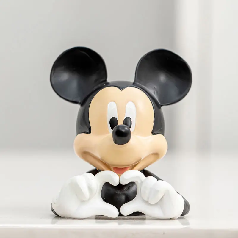 Disney Cartoon Mickey Minnie Mouse Action Figure, Postura De Coração, Estátua Modelo, Anime Máquina De Café, Brinquedo Decoração Boneca, Quente