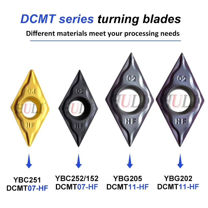 ZCCCT 100% Original DCMT070202 -HF YBC151 DCMT11T302 08-HF YBC251 YBC252 DCMT11T0304 CNC Carbide Turning Insert Metal Lathe Part