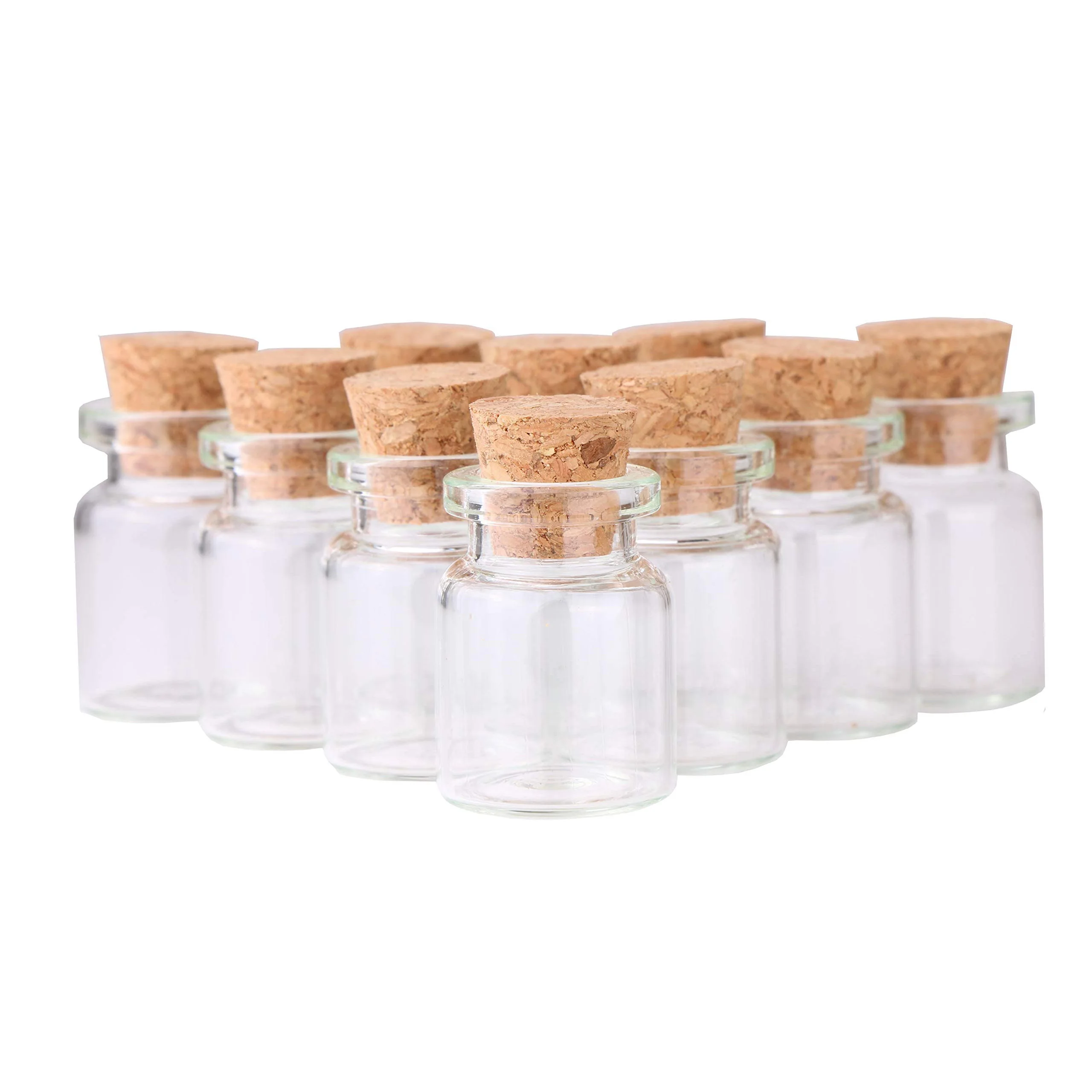 Small Glass Bottle Jars, Mason Jar, Message Vials, Cheap Clear Cork with Stopper, Tiny DIY Gift,Storage Jar, Display Jar