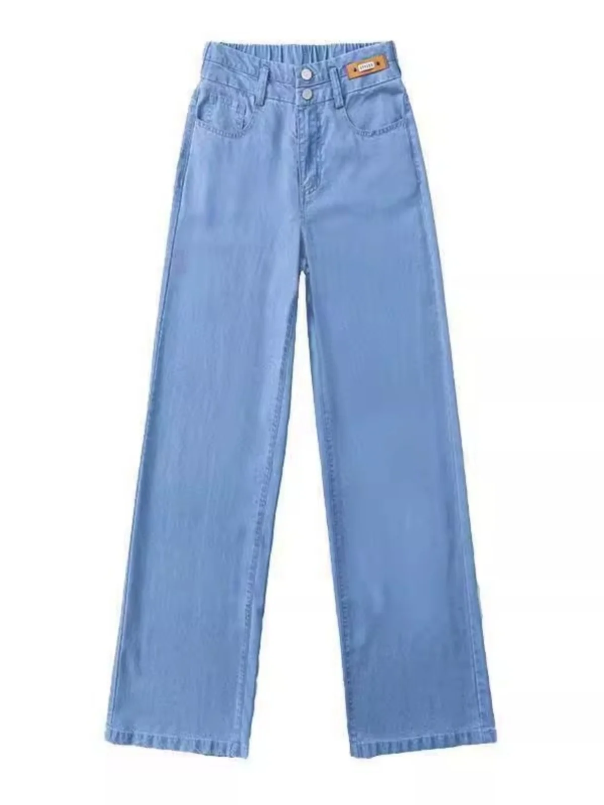 

Women's High Waist Wide Leg Jeans Slim Straight Thin Ice Silk Nine Points New 2025 Loose Fit Long Pants Summer Faion