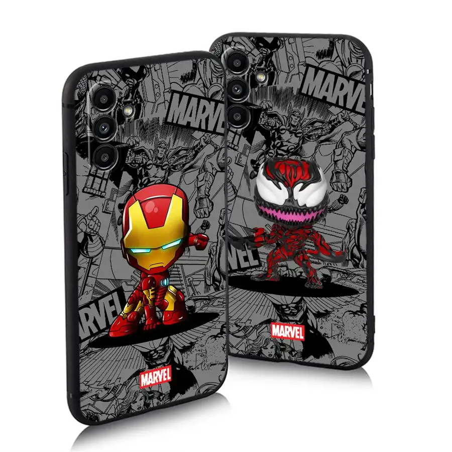 Phone Case for Motorola Moto Eage 30 Lite 20 40 Pro G9 Power G9 Play One Funsion Plus Cute Marvel Superhero Black Soft Cover