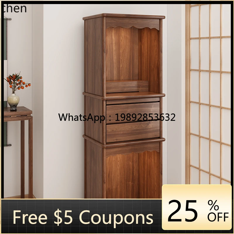 

AB Shrine Double-layer Solid Wood Shrine Standing Cabinet Household Bodhisattva Offering Table Shrine Cabinet