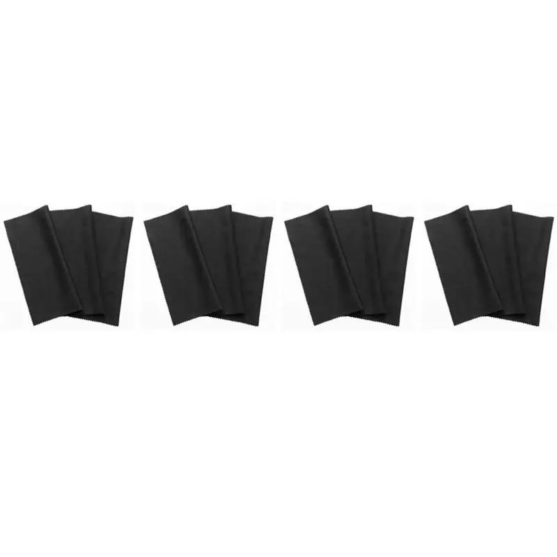 Stylish-12X Microfiber Cleaning Cloth 20X19cm, Black Cleaning Cloths, Touchscreen, Smartphone Display, Glasses, Laptop, Lens