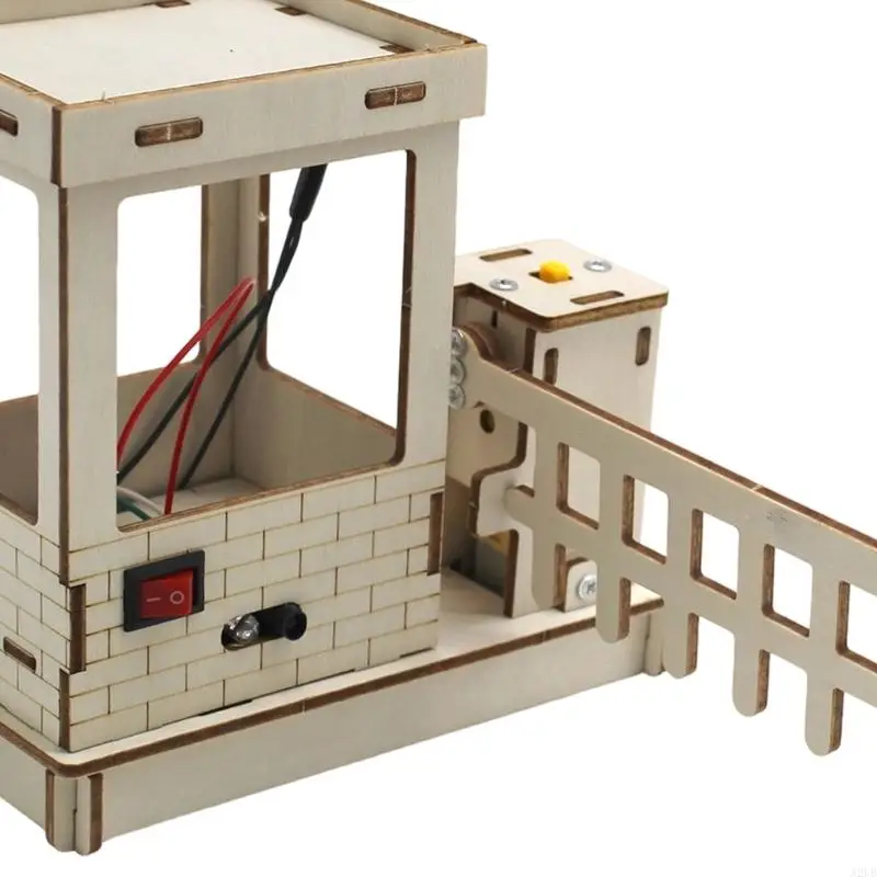 Intelligente Holz Barrier Gate Modell Wissenschaft Projekt Spielzeug Für Kinder Früh Lernen Pädagogische Handwerk A2UB