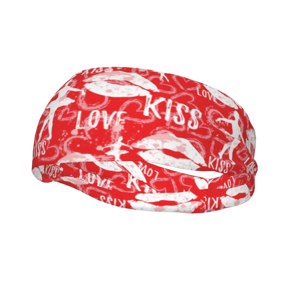 

Headband Sports Yoga Fitness Stretch Sweatband Hair Band Elasticity Headband Abstract Ballerina Lips Love Heart Ballet Pattern