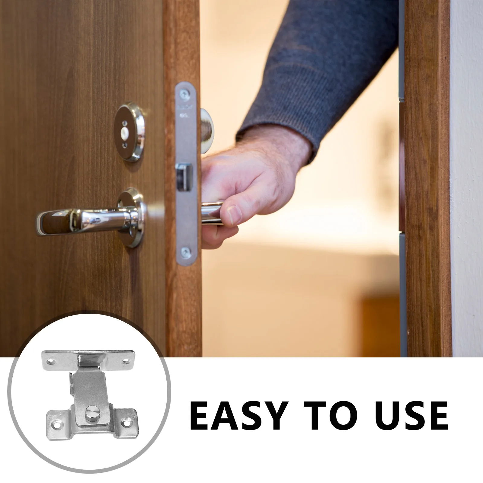 

Door Lock Double Bolt 90 Degree Nickel Plated Right Angle Shed Latch for Stainless Steel Garage Barn Hardware Durability